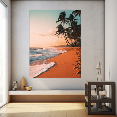 Tableau Toile Palmier Et Mer